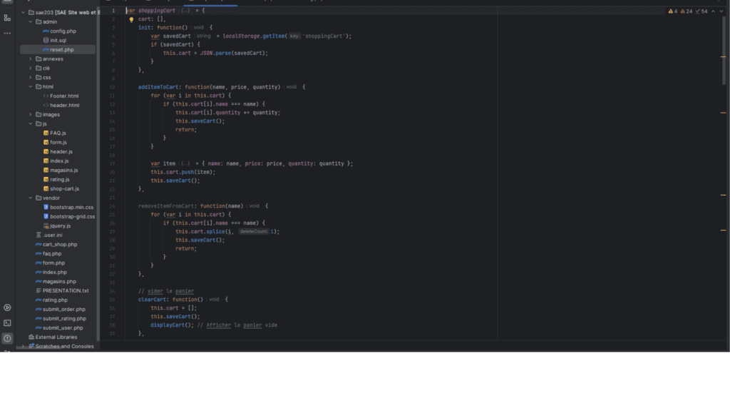 Exploration du site web : une plongée dans le code.