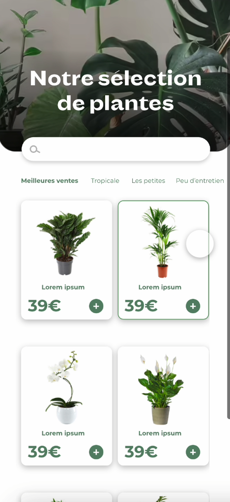 Image d'une maquette fait sur Adobe XD