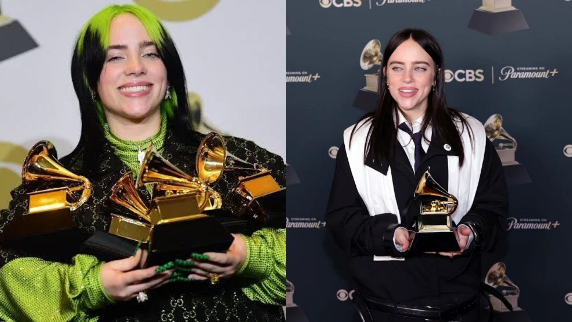 Billie Eilish, diptyque avant/après
